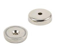 N42 Neodymium Pot Magnet For Arts, Crafts And Model Making - 48mm Dia X 11.5mm Thick X 8.5mm C/sink 90Kg Pull