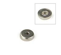 N42 Neodymium Pot Magnet for Arts, Crafts, Model Making, DIY, Hobbies, Office, and Home - 14mm dia x 3.6mm thick x 3.5mm c/bore - 5.2kg Pull