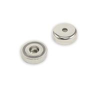 N42 Neodymium Pot Magnet for Arts, Crafts, Model Making, DIY, Hobbies, Office, and Home - 25mm dia x 8mm thick x 5.5mm c/bore - 20kg Pull