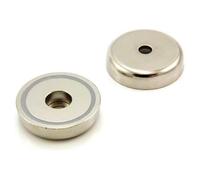 N42 Neodymium Pot Magnet for Arts, Crafts, Model Making, DIY, Hobbies, Office, and Home - 48mm dia x 11.5mm thick x 8mm c/bore - 86kg Pull