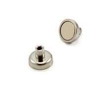 N42 Neodymium Pot Magnet for DIY, Engineering, Manufacturing, Hanging and Holding Applications - 16mm dia x 13mm tall x M4 thread - 9.7kg Pull
