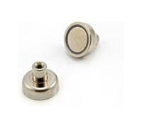 N42 Neodymium Pot Magnet for DIY, Engineering, Manufacturing, Hanging and Holding Applications - 20mm dia x 14mm tall x M4 thread - 18.3kg Pull
