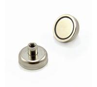 N42 Neodymium Pot Magnet for DIY, Engineering, Manufacturing, Hanging and Holding Applications - 25mm dia x 16mm tall x M5 thread - 20kg Pull - Pack of 20