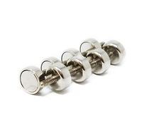 N42 Neodymium Pot Magnet with M3 Stud for Arts, Crafts, Model Making, DIY, Hobbies, Office, and Home - 12mm dia x 5mm thick - 4kg Pull - Pack of 10