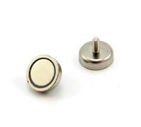 N42 Neodymium Pot Magnet with M5 Stud for Arts, Crafts, Model Making, DIY, Hobbies, Office, and Home - 25mm dia x 8mm thick - 20kg Pull