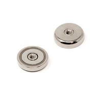 N42 Neodymium Pot Magnet With M6 Internal Thread For Holding, Hanging And Displaying Items - 32mm Dia - 30Kg Pull