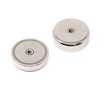 N42 Neodymium Pot Magnet with M8 Internal Thread for Holding, Hanging and Displaying Items - 60mm dia - 139kg Pull - Pack of 1