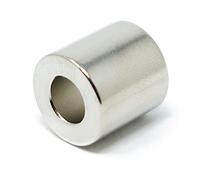 N42 Neodymium Rod Magnet - 1/2 in. O.D x 1/4 in. I.D x 1/2 in. thick - 6.8lbs Pull (Pack of 1)