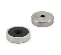 N42 Neodymium Stainless Steel & Rubber Coated Pot Magnet for Arts, Crafts, Model Making, DIY, Hobbies, Office, and Home - 32mm dia - Pack of 4