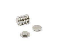 N42 Neodymium Top Hat Magnet for Office, Fridge, Whiteboard, Refrigerator and DIY - 15mm dia x 5mm thick - 3.2kg Pull - Pack of 4