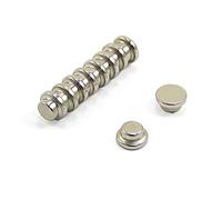 N42 Neodymium Top Hat Magnet for Office, Fridge, Whiteboard, Refrigerator, DIY, Point of Sale Display Stands and Advertising Displays - 10mm dia x 5mm thick - 1.3kg Pull - Pack of 100