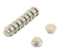 N42 Neodymium Top Hat Magnet for Office, Fridge, Whiteboard, Refrigerator, DIY, Point of Sale Display Stands and Advertising Displays - 10mm dia x 5mm thick - 1.3kg Pull - Pack of 10
