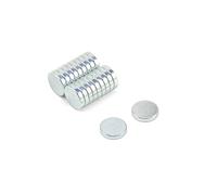 N42 Zinc Plated Neodymium Magnet for Arts, Crafts, Model Making, DIY and Hobbies - 10mm dia x 2mm thick - Pack of 20