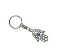 N44 - Hamsa Hand, Hand of Fatima & Lucky Evil Eye Keyring Bag Hanger Protection and Good Luck Handmade by Jeannieparnell