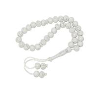 N559 Polyester Prayer Beads - 33-Bead Islamic Tasbih with Smooth Marbled Finish - Lightweight Misbaha for Meditation, Dhikr, and Daily Spiritual Practice - Travel-Friendly Tasbeeh Gift