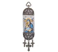 N577 - Religious Icon - Holy Blessed Virgin Mary Most Sacred Immaculate Heart - Wall Hanging Tapestry Banner Art Décor - Christian Orthodox Catholic - 21 x 5 cm by Jeannieparnell