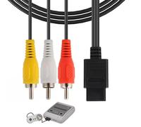 N64 AV Cable - RCA Audio Video Cord Compatible with Nintendo 64, GameCube & Super Nintendo - Retro Console Composite AV TV Adapter - Video Output for Classic Gaming Experience on Modern Displays
