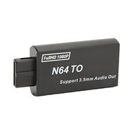 N64 to HDMI Converter Adapter, N64 to 1080P HDMI Adapter with 3.5mm Interface, Support PAL & NTSC, HDMI Audio Video Output, N64 HDMI Video Game Adapter