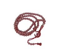 N724 99 Polyester Prayer Beads - Lightweight Islamic Tasbih with Crescent & Star Charm | Durable Dhikr Misbaha for Prayer, Meditation & Spiritual Reflection | Smooth Beads on Strong Cord