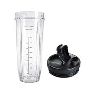 N85R Lid and 32OZ Cup and 7 Fins Blade, Compatible for Ninja, Auto IQ 1000W Blender Accessories Replacement Parts BL482 Mixing Cup