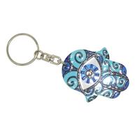 N87 - Hamsa Hand, Hand of Fatima & Lucky Evil Eye Keyring Bag Hanger Protection and Good Luck Handmade by Jeannieparnell