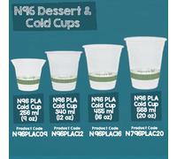 Vegware R360Y-VW standard PLA cold cup, 12 oz. (Pack of 1000)