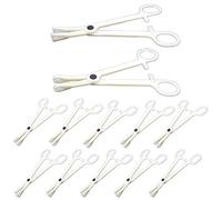 NA 12 Pcs Body Piercing Clamps Disposable Navel Open Pliers Piercing Tools for Tattoo(6 Pcs Round Open Pliers And 6 Pcs Triangle Open Pliers)