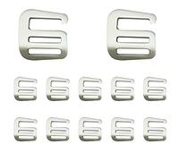 NA 12 Pcs Metal G Hooks Webbing Buckles Strong Quick Release Buckles for Backpack Straps Webbing(Silver)