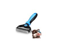 NA 2 In 1 Pet Grooming Tool Dematting Comb for Dogs & Cats 2 Sided Undercoat Rake Deshedding Tool Cat Matted Fur Remover For Long Haired Cat