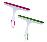 NA 2 Pcs Window Squeegees with No-slip Handle, Glass Wiper for Kitchen Home Car Bathroom Mirror Shower (1*red & 1*green)