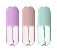 NA 3 Pcs 40ml Small Spray Bottle Mini Water Perfume Travel Atomiser Bottle Set Plastic Fine Mist Refillable Liquid Bottles for Make-up Cosmetic Hair Cleanser and Perfumes