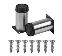 NA 4 Pcs Metal Furniture Legs Adjustable Table Legs, 10cm Stainless Steel Kitchen Feet for Cabinet Furniture, Office Furniture, Sofa, Metallic, f34t