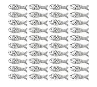 NA 40 Pcs Silver Alloy Animal Fish Pendant Animals Styles Charms DIY Pendants Jewelry Findings for Making Necklace Bracelet DIY