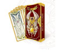 NA 59PCS/Set Card Captor Sakura Clow Cards KINOMOTO SAKURA Magic Book Set/ Full Set Classic Gift/Birthday, girl's gift (red)