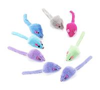 NA 8 Pcs Cat Toys Mouse Pet Mouse Toys Pet Anti-boring Toys for Cat Biting Chewing and Playing Random Color, black