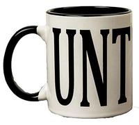 NA Adult Humour Rude Gift Cup Ceramic UNT CUNT With Black Handle Ceramic Coffee Tea Mug Cup