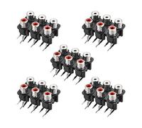NA AV Concentric Output 6 RCA Female Jack 9-pin Connector Panel Mount Socket 5 Pieces