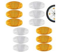 NA Bike Spoke Reflectors, 12 Pcs Bicycle Wheel Reflectors, Bike Wheel Reflector Spoke, Cycling Highly Reflective Bike Clips, Riding Safety Accessory for Mountain Bike Road Safety Warning Safety Deco