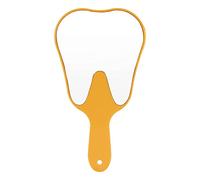 NA Cute Tooth Shaped Handheld Mirror Cosmetic Hand Mirror with Plastic Handle Oral Clinic Mirror Gift for Dental, Oral Clinic, Home