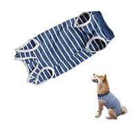 NA Dog Surgery Recovery Suit Dog Recovery Suit Elastic Dog Surgical Suit for Small Medium Dog Post Operative Abdominal Wounds Prevent Licking (M-Suitable for 4-7kg puppies), Blue