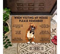 NA Door Mat Indoor Boxer When Visiting My House Remember Doormat Humorous Funny Dog Doormat With Sayings housewarming gifts home decor