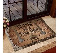 NA Door Mat Indoor Definitely Not A Trap Door Doormat Funny Doormat Housewarming Gifts housewarming gifts home decor, 40 x 60 cm