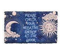 NA Door Mat Indoor Doormat Please Check Your Negative Energy At The Door Doormat Thousewarming gifts home decor