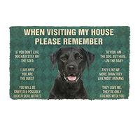 NA Door Mat Indoor Doormat Please Remember Black Labrador Retrievers House Rule Custom Doormat Thousewarming gifts home decor