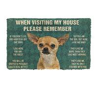 NA Door Mat Indoor Doormat Please Remember Chihuahua Dogs House Rules Custom Doormat Thousewarming gifts home decor