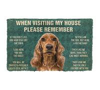 NA Door Mat Indoor Doormat Please Remember Cocker Spaniel Dogs House Rules Custom Doormat Thousewarming gifts home decor