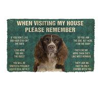 NA Door Mat Indoor Doormat Please Remember English Springer Spaniel Dogs House Rules Doormat Thousewarming gifts home decor