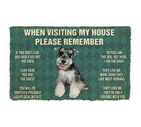 NA Door Mat Indoor Doormat Please Remember Miniature Schnauzer Puppy Dogs House Rules Custom Doormat Thousewarming gifts home decor