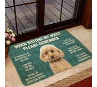 NA Door Mat Indoor Front Maltipoo Dog - When Visiting My House Please Remember Doormat Welcome Mat Home Decor Gift for Dog Lovers Funny Doormat Gift Idea Home Room Decor Decoration Gifts