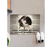 NA Door Mat Indoor Front When Visiting My House Please Remember - Shih Tzu Dog Doormat Welcome Mat Home Decor Funny Doormat Gift Idea For Dog Lovers Home Room Decor Decoration Gifts